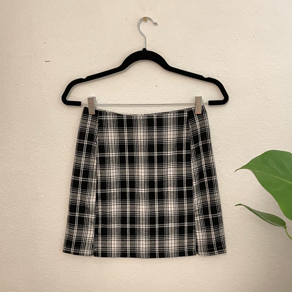 Mini plaid skirt